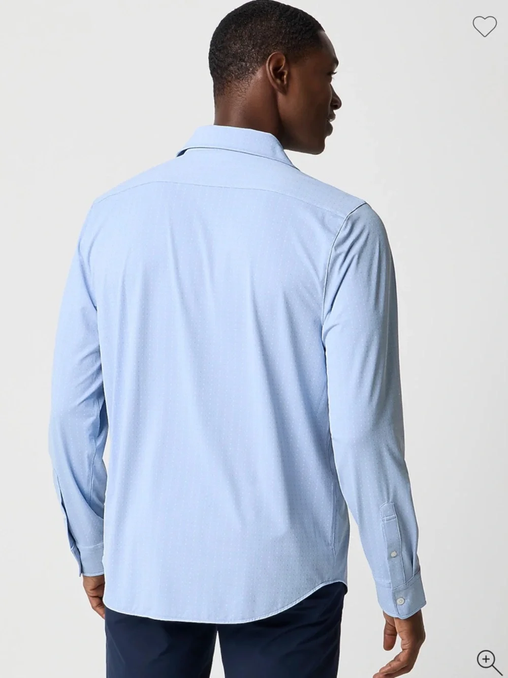 J. Crew NWT  Dobby all day performance‎ Light Blue button front Shirt men's XL
